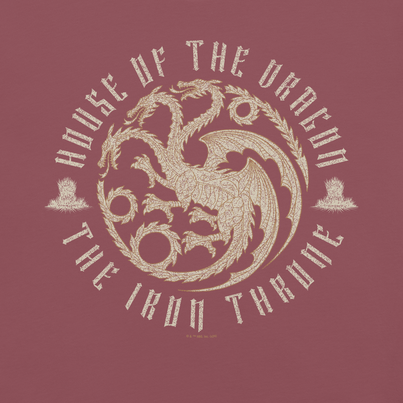 House of the Dragon The Iron Throne Targaryen Sigil Comfort Colors T-shirt