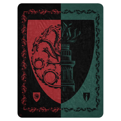 House of the Dragon The Green Council vs. The Black Council Sherpa Blanket