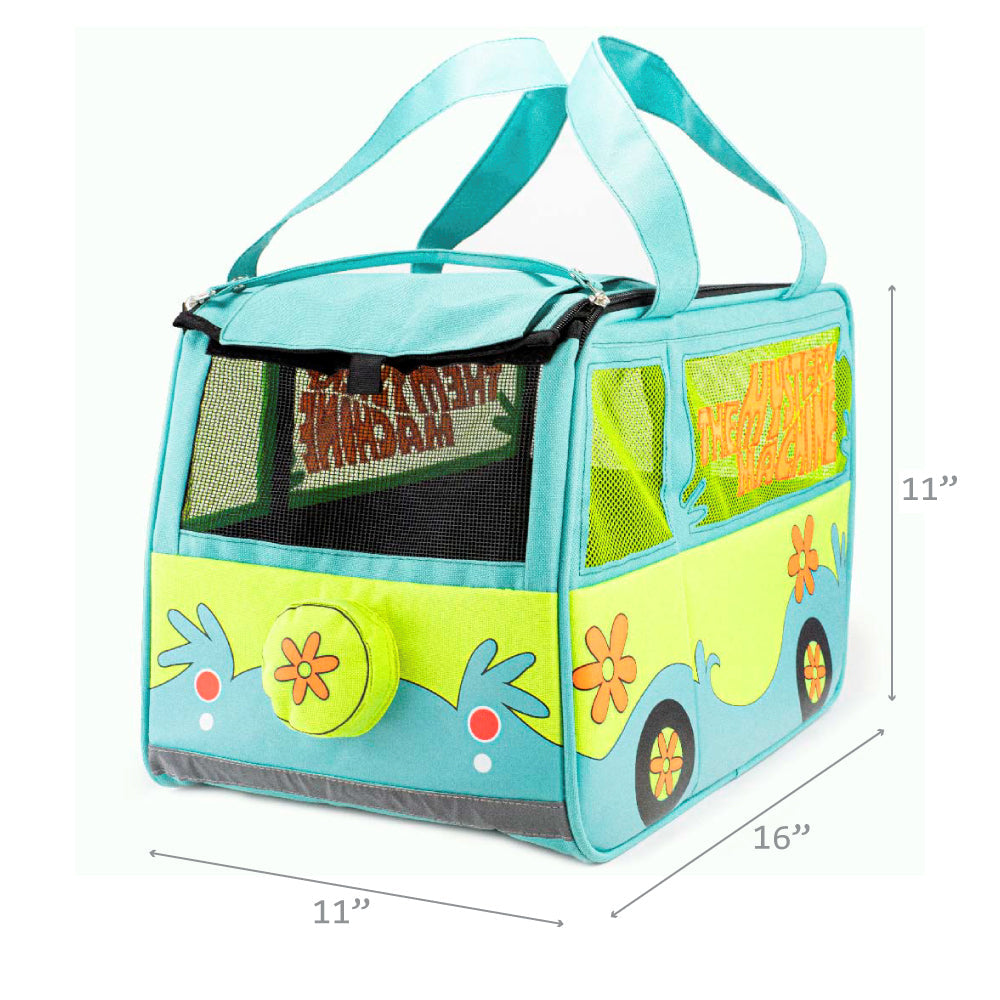 Back view of the Scooby-Doo Mystery Machine van pet carrier