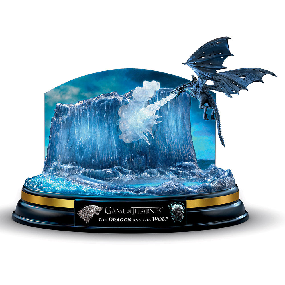 Game of Thrones The Dragon and the Wolf Epic Moments Light-Up Sculpture