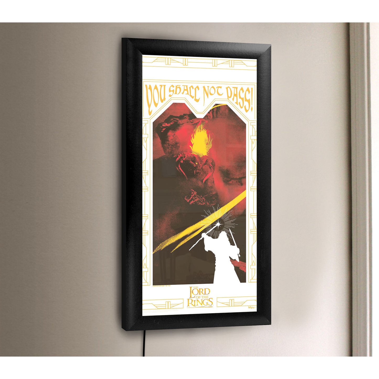 The Lord of the Rings "You Shall Not Pass!" Framed LED Backlit MightyPrint™ Wall Art