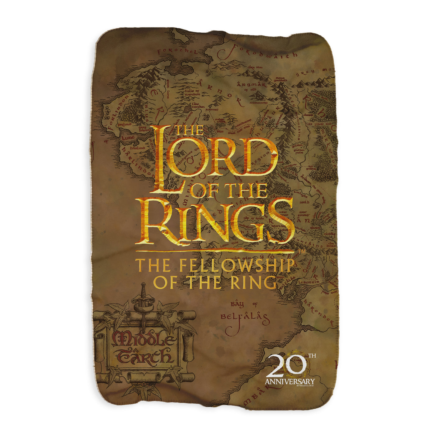 The Lord of the Rings 20th Anniversary The Fellowship of the Ring Sherpa Blanket