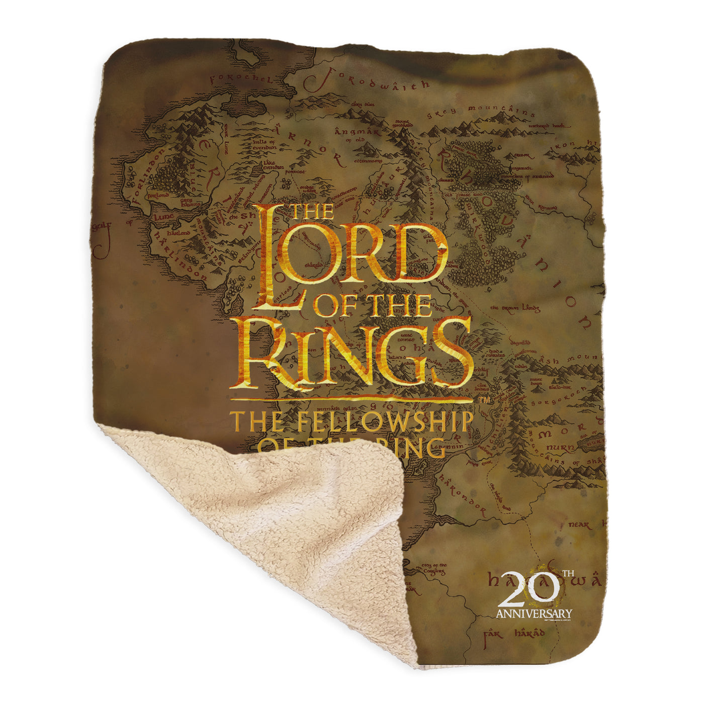 The Lord of the Rings 20th Anniversary The Fellowship of the Ring Sherpa Blanket
