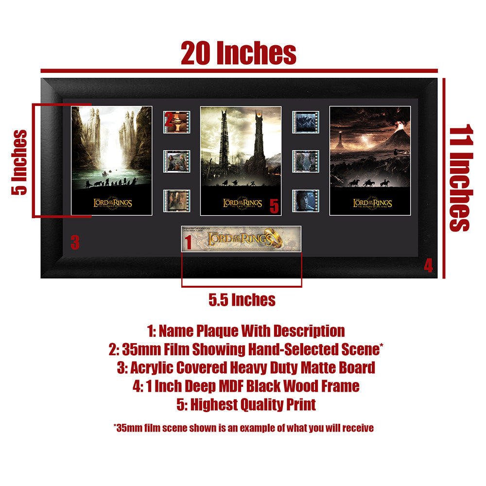 The Lord of the Rings ™ Film Trilogy Limited Edition Trio Framed FilmCells™ Presentation