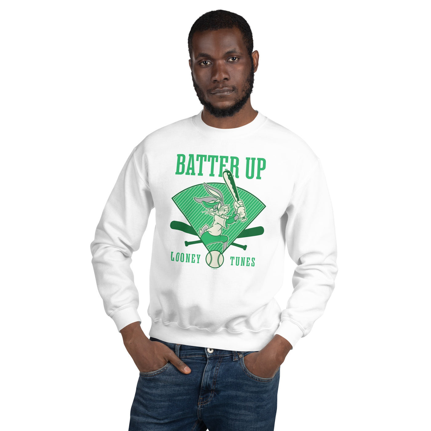 Team Looney Tunes Bugs Bunny Batter Up Crewneck Sweatshirt