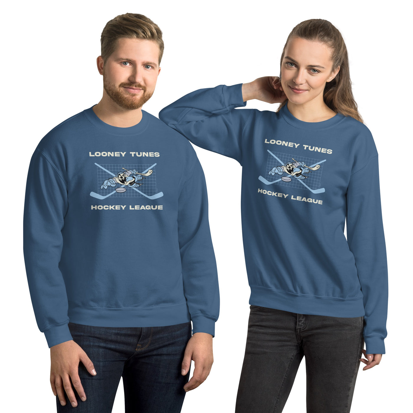 Team Looney Tunes Taz Hockey League Crewneck Sweatshirt