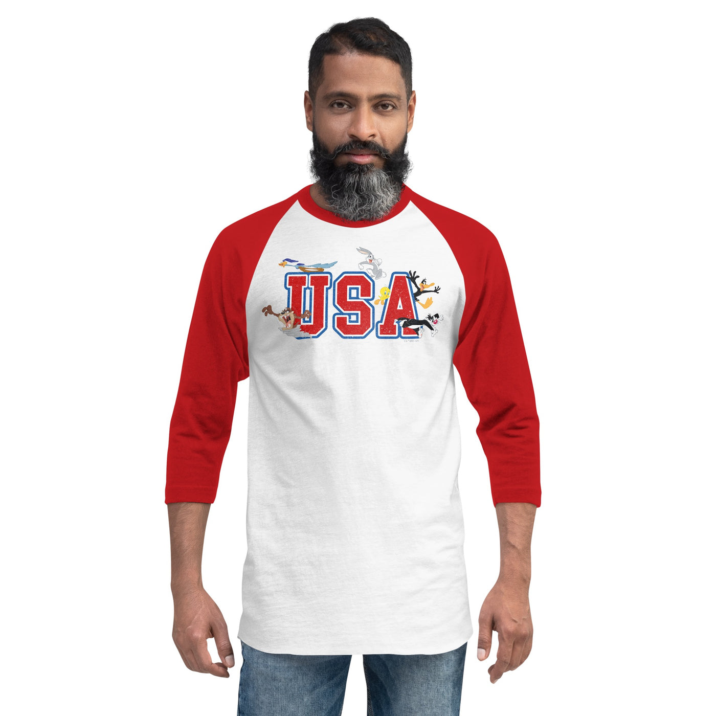 Exclusive Looney Tunes USA 3/4 Sleeve Raglan T-shirt