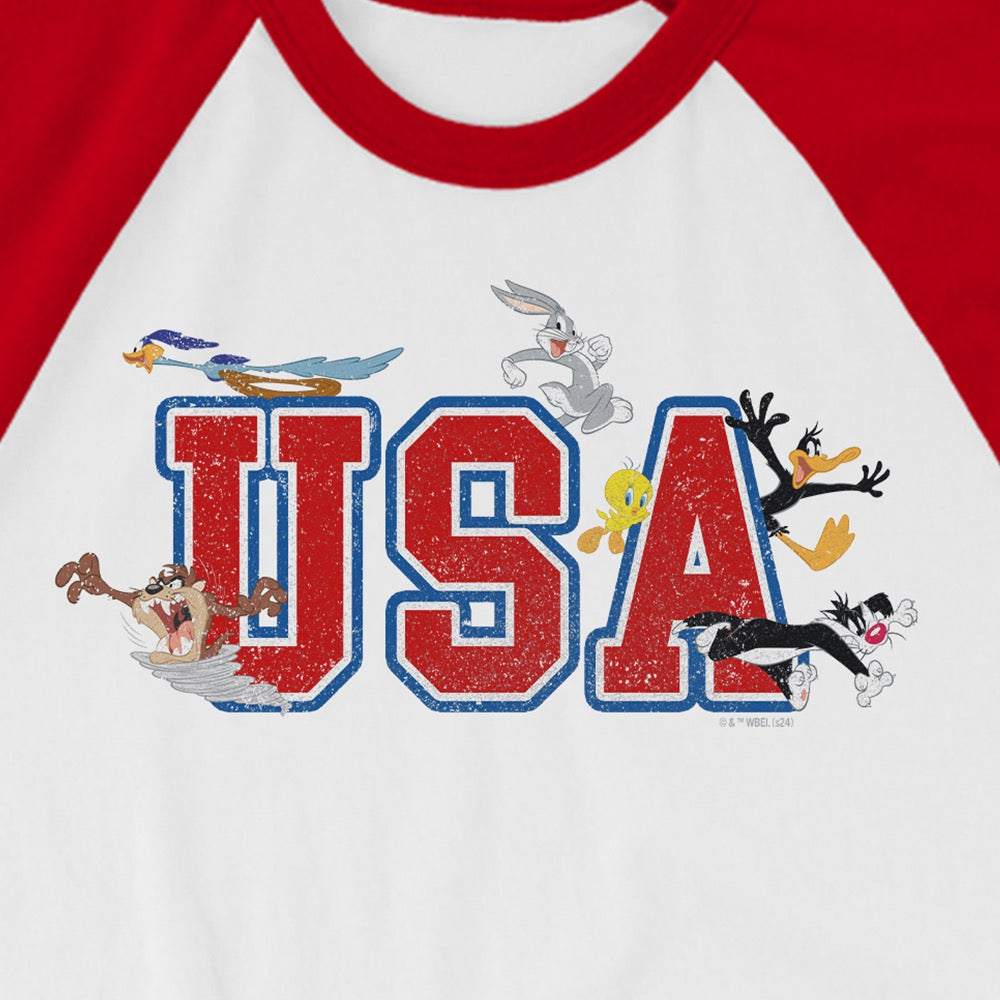 Exclusive Looney Tunes USA 3/4 Sleeve Raglan T-shirt