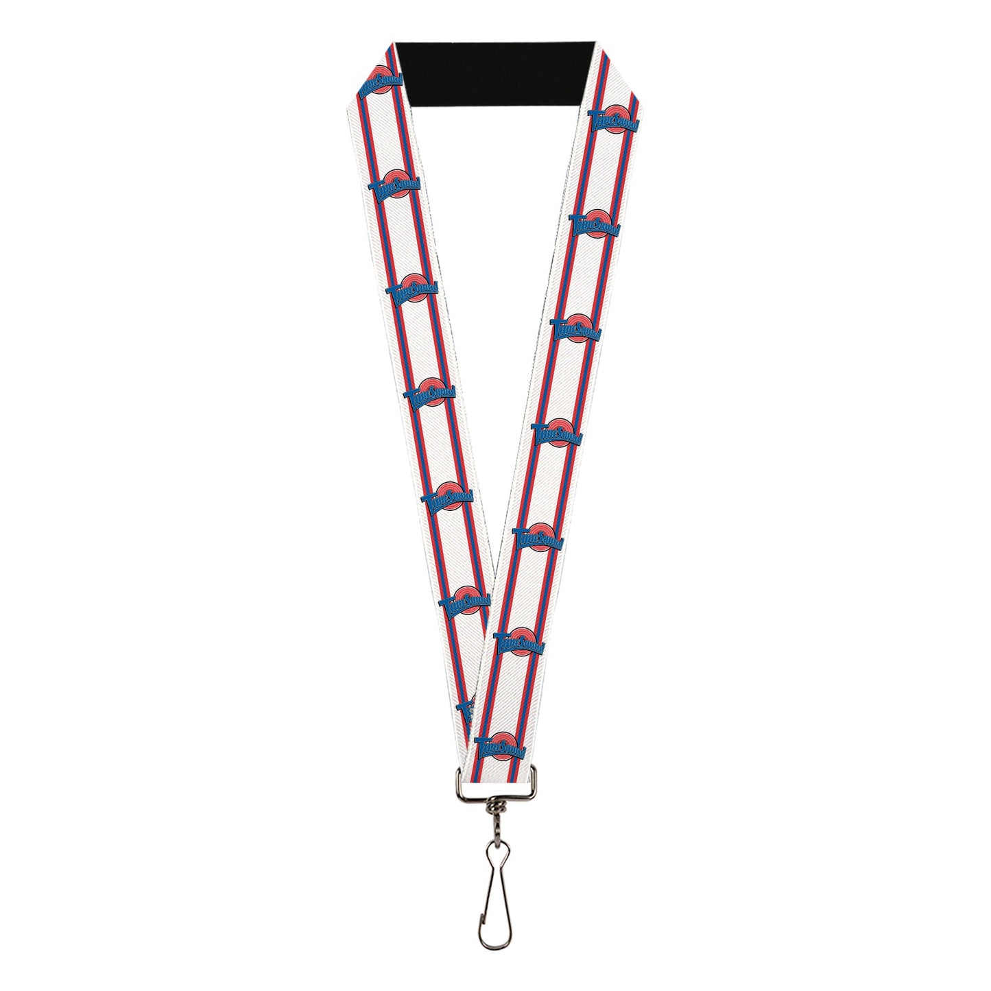 Space Jam Tune Squad logo stripe lanyard in red, white, and blue.