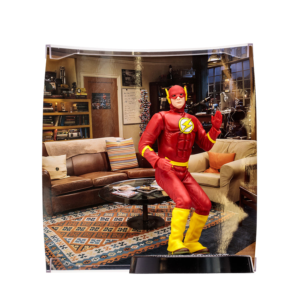 WB 100 The Big Bang Theory Sheldon as the Flash 6 Inch Movie Maniacs Figure by McFarlane