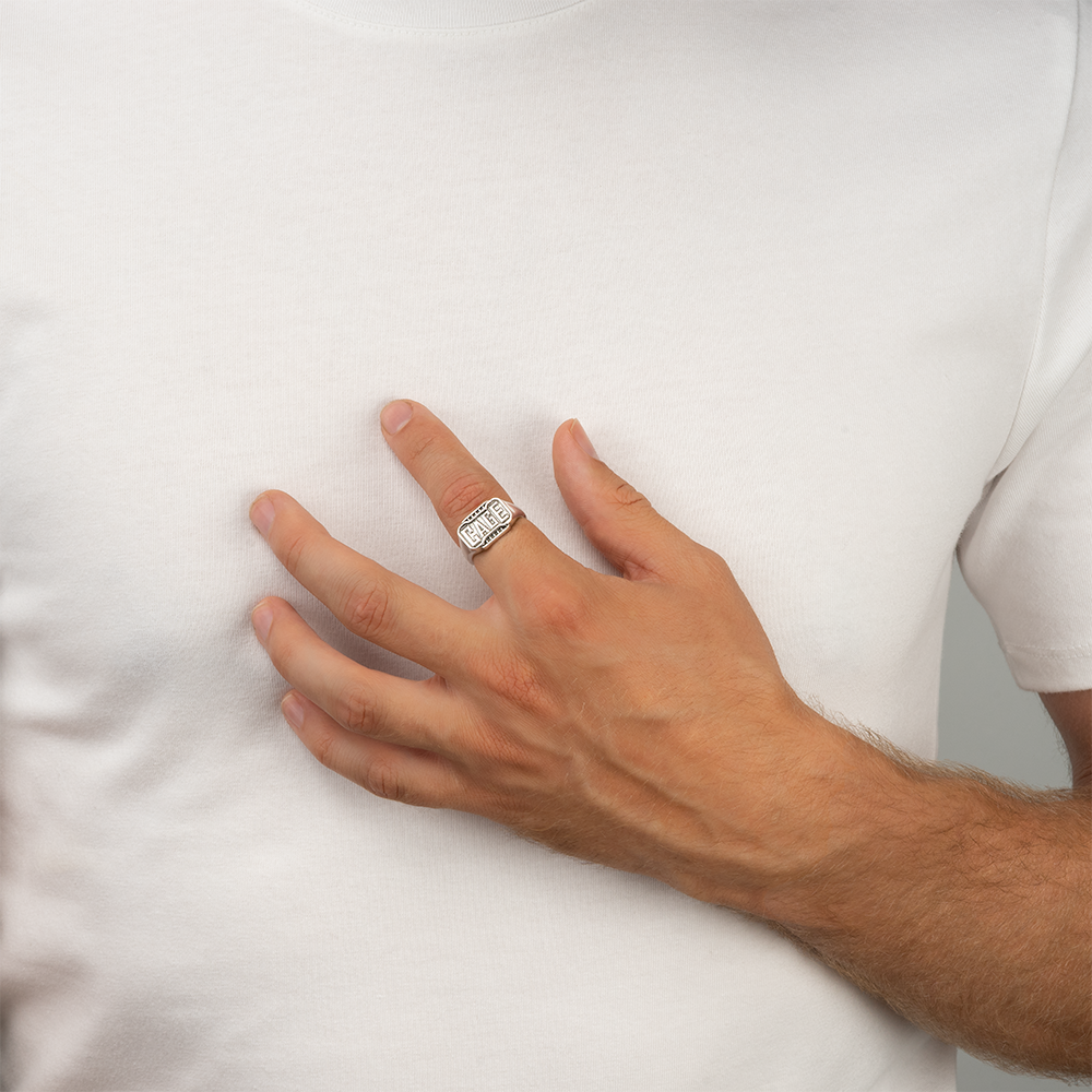 Mortal Kombat II Johnny Cage's Belt Sterling Silver Ring