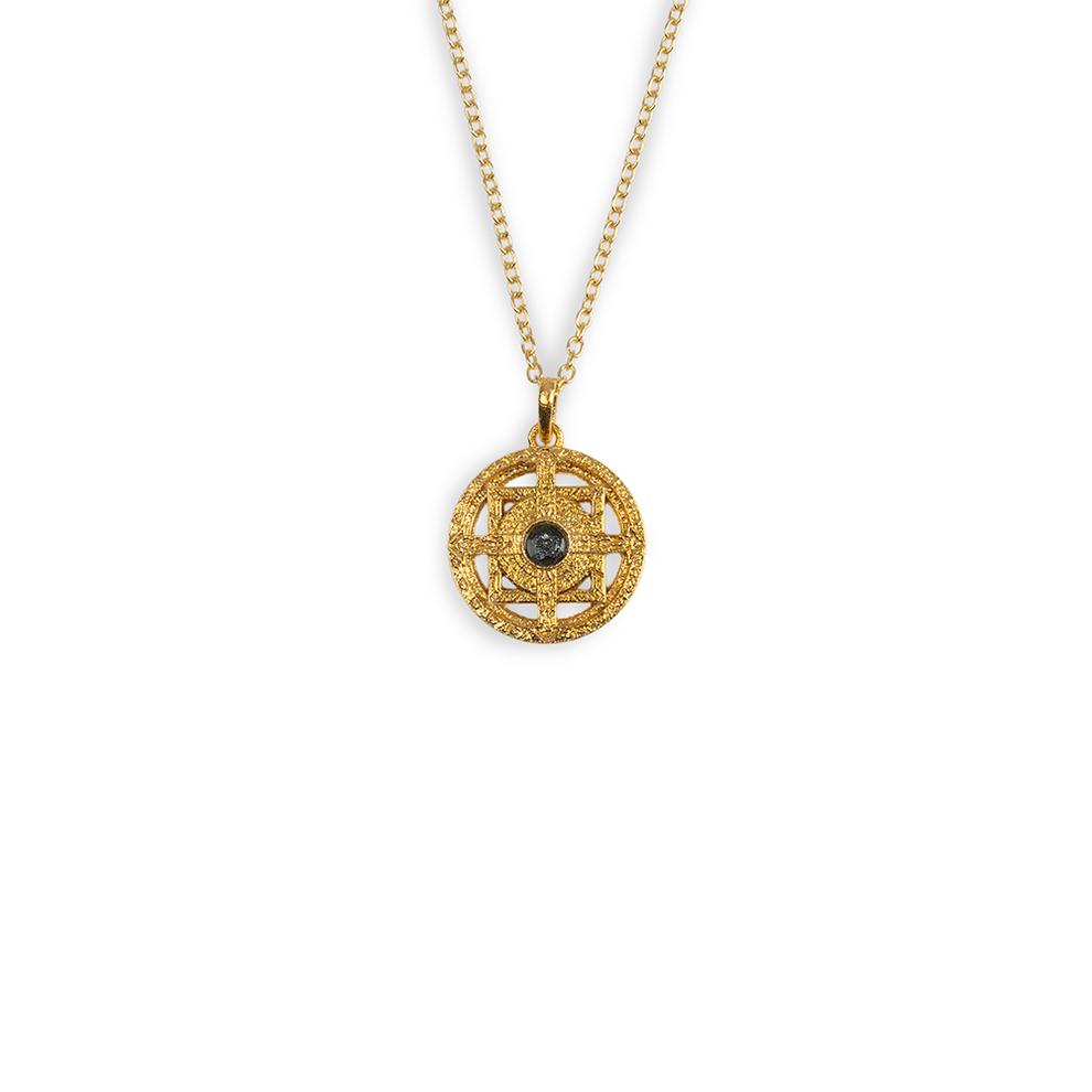 Mortal Kombat II Amulet of Shinnok 24k Gold-Plated Sterling Silver Necklace