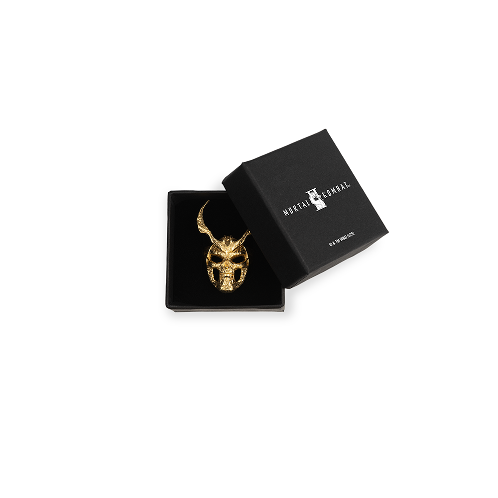 Mortal Kombat II Shao Kahn's Helmet 24k Gold-Plated Sterling Silver Ring