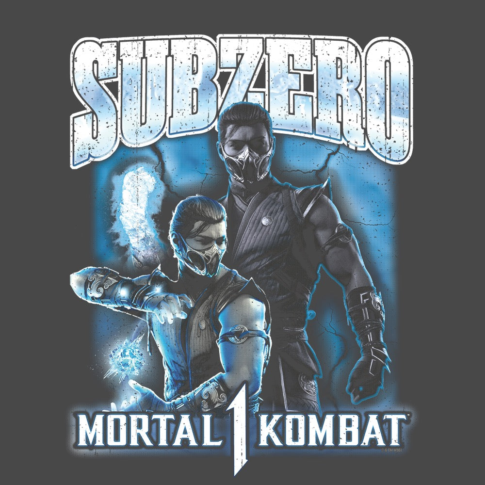 Mortal Kombat 1 Sub-Zero Oversized Faded T-shirt