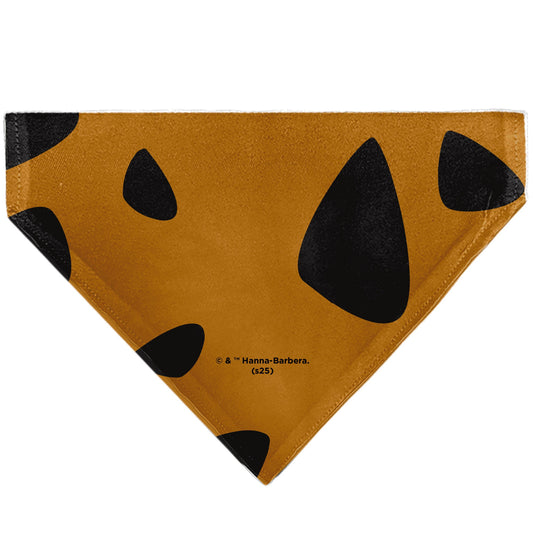 Close-up detail of Scooby-Doo's face and SD dog tag on the bandana fabric.