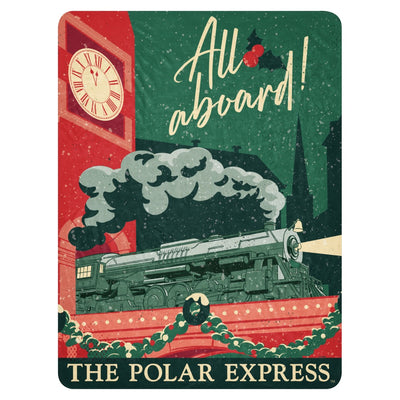 The Polar Express All Aboard Sherpa Blanket