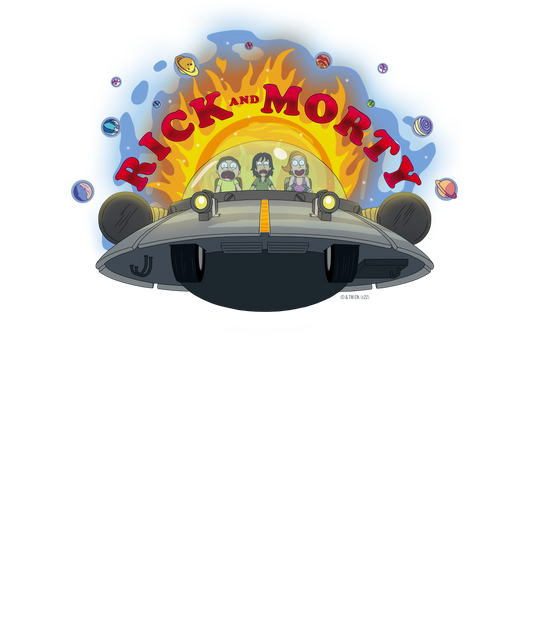 Rick & Morty Spaceship Adult Short Sleeve T-Shirt