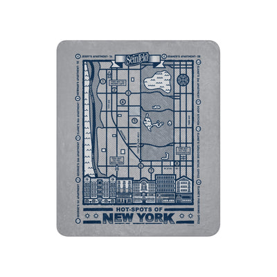 Seinfeld Hot-Spots of New York Sherpa Blanket