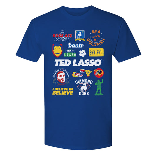 Ted lasso mashup adult short sleeve t-shirt - royal