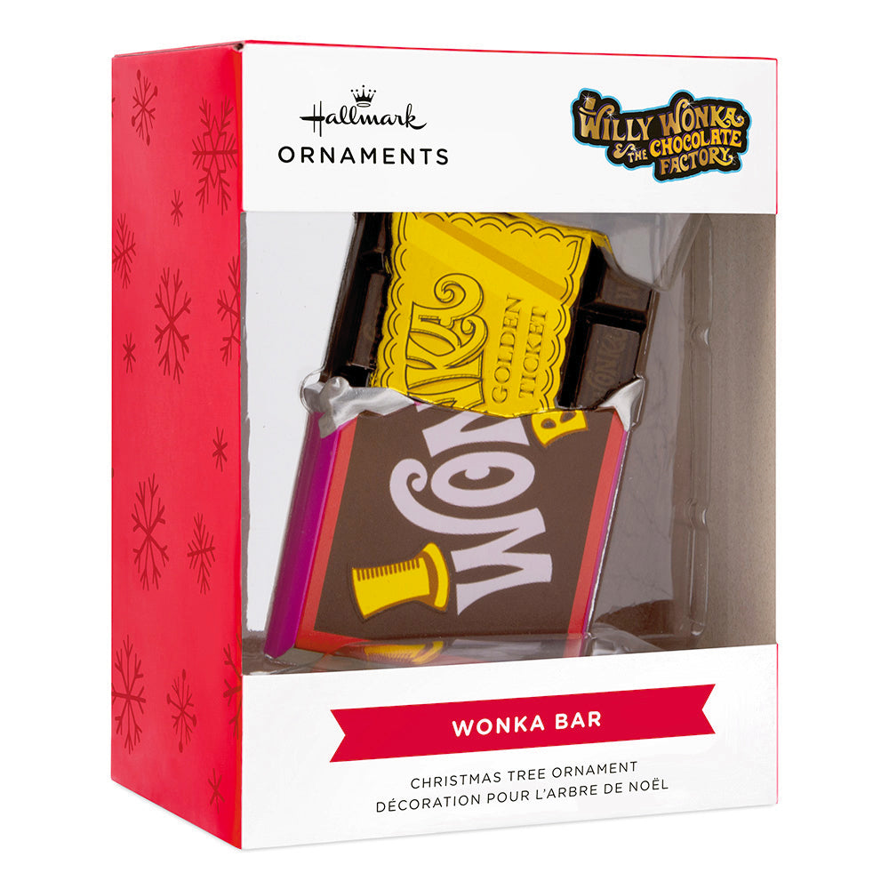 Willy Wonka & the Chocolate Factory Bar and Gold Ticket Ornament