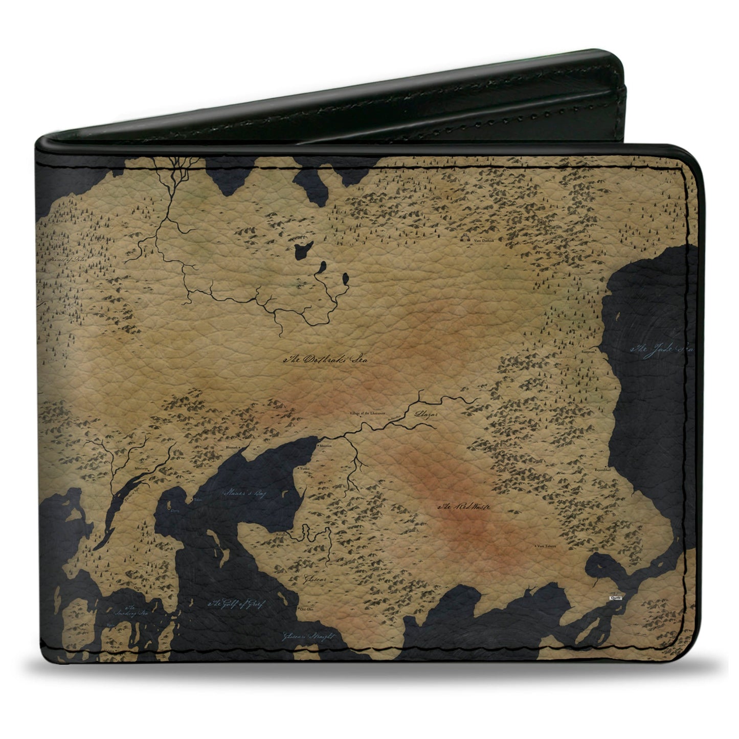 Game of Thrones bi-fold wallet featuring vintage Westeros and Essos map