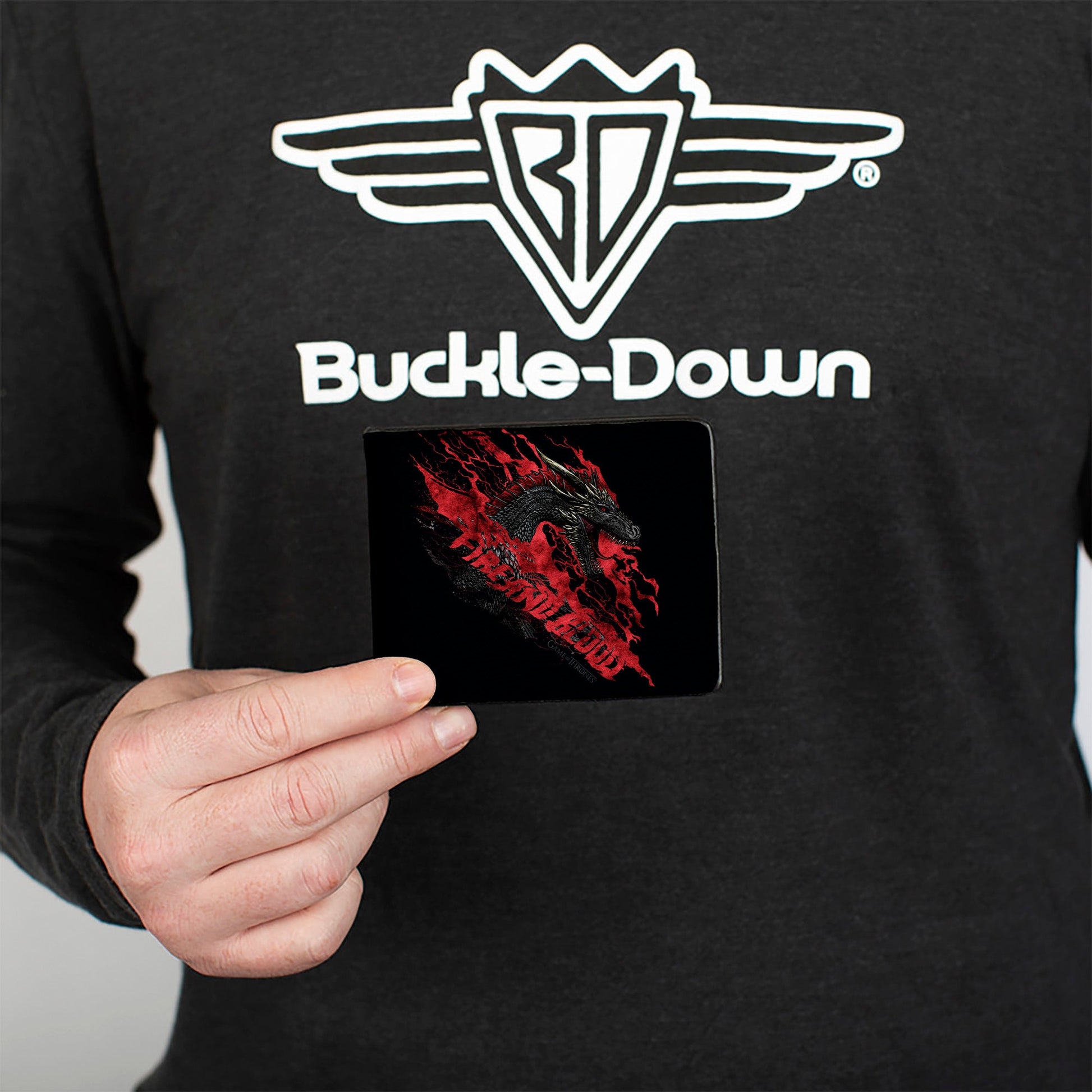 Back design of Game of Thrones Dragon Awakens wallet