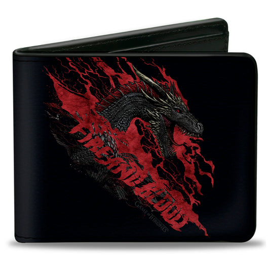 Front view of Game of Thrones Fire and Blood Bi-Fold Wallet