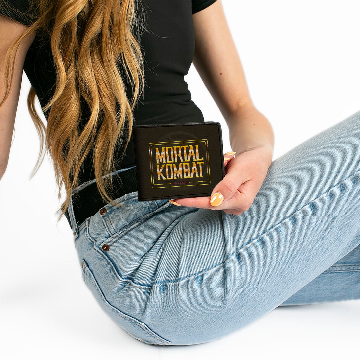 Interior view of the billfold compartment in the Mortal Kombat wallet