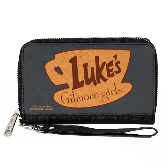 Gilmore Girls Luke's Diner coffee cup zip-around wallet front view