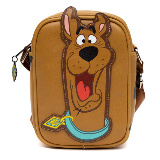 Scooby-Doo Smiling Face and Spots Vegan Leather Crossbody Bag front view