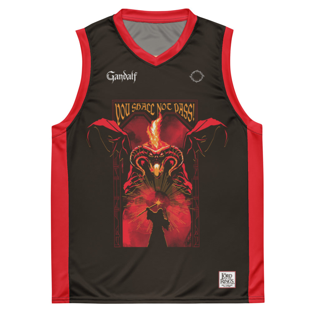 Lord Of The Rings You Shall Not Pass Basketball Jersey