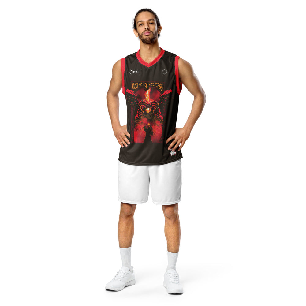 The Lord of The Rings You Shall Not Pass Basketball Jersey