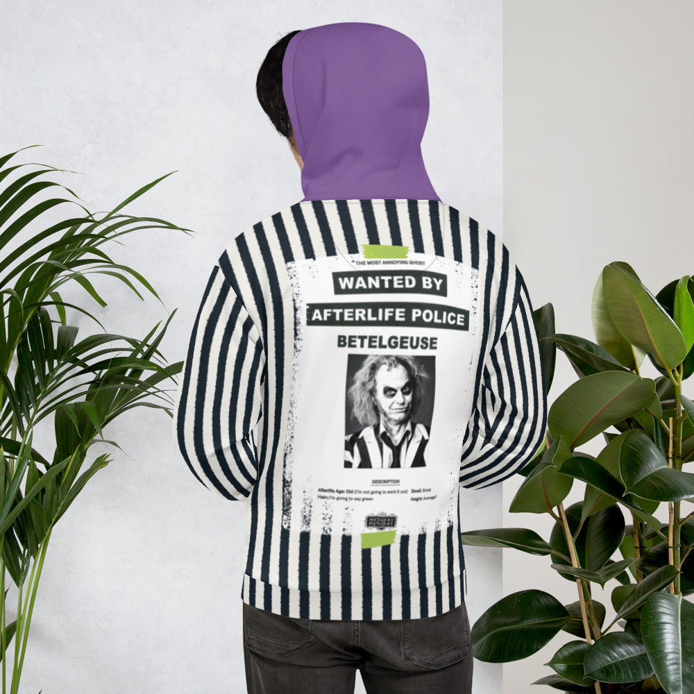 Beetlejuice Beetlejuice Wanted by Afterlife Police Striped Hoodie