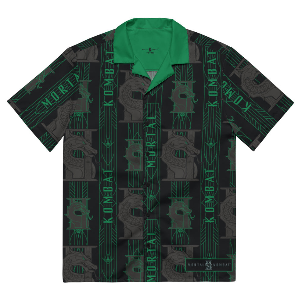 Mortal Kombat 2 Logo Button Shirt