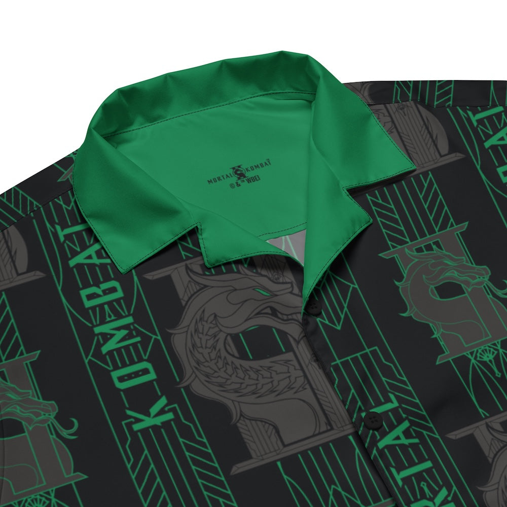 Mortal Kombat II Logo Button Shirt