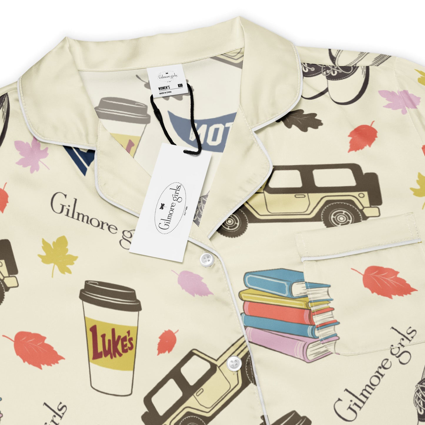 Gilmore Girls Women’s Co-ord Short Sleeve Pajama Top Icons