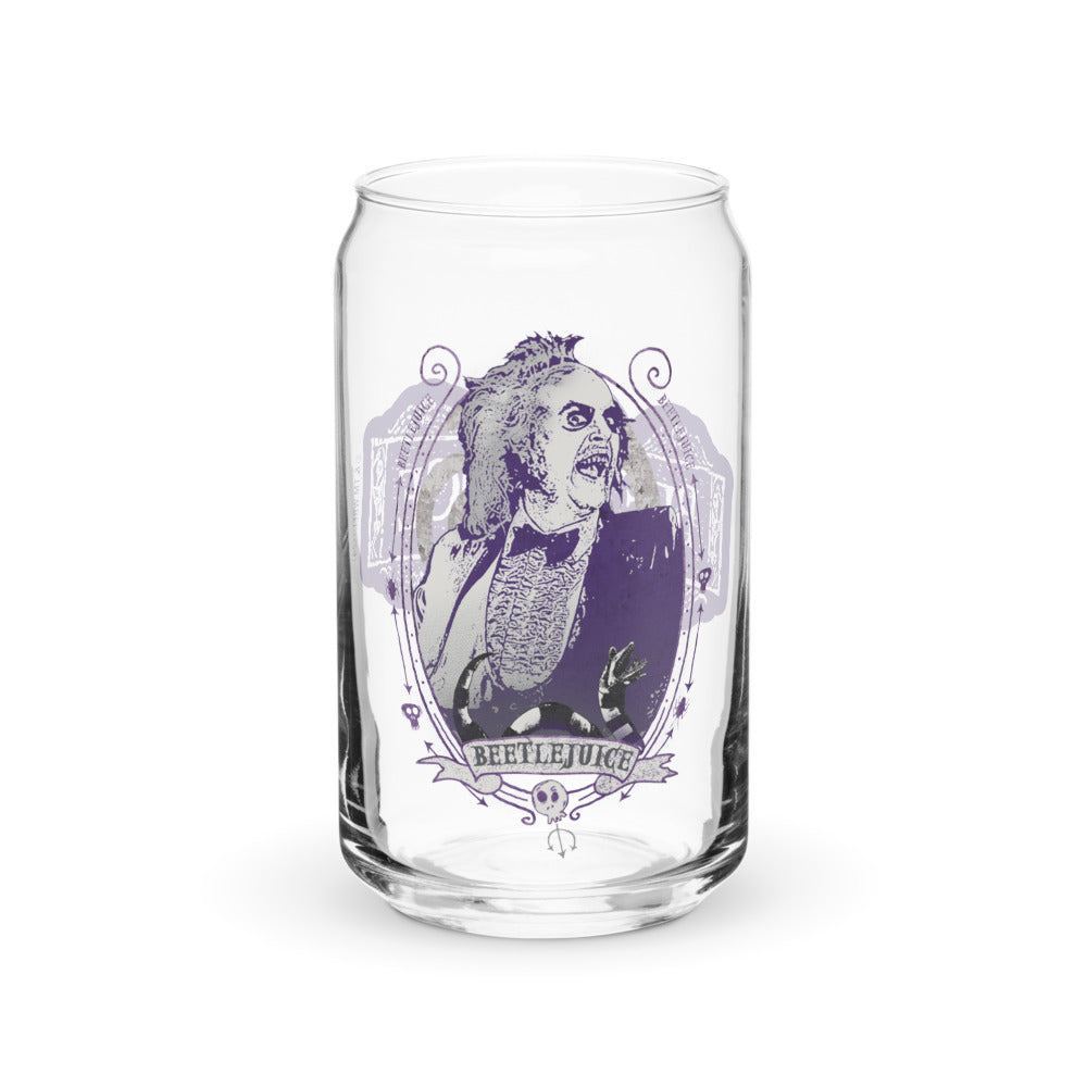 Beetlejuice Portrait 16 oz. Can Shaped Glass