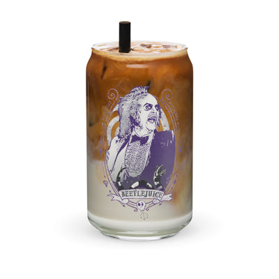 Beetlejuice Portrait 16 oz. Can Shaped Glass