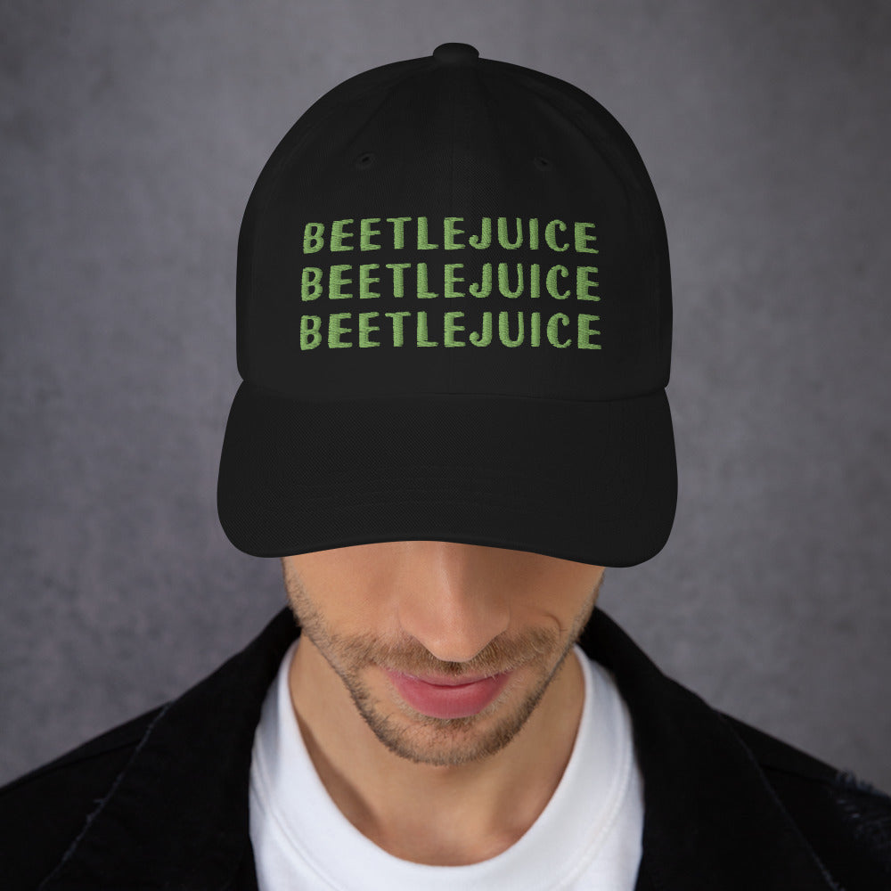 Beetlejuice Say it Three Times Embroidered Dad Hat