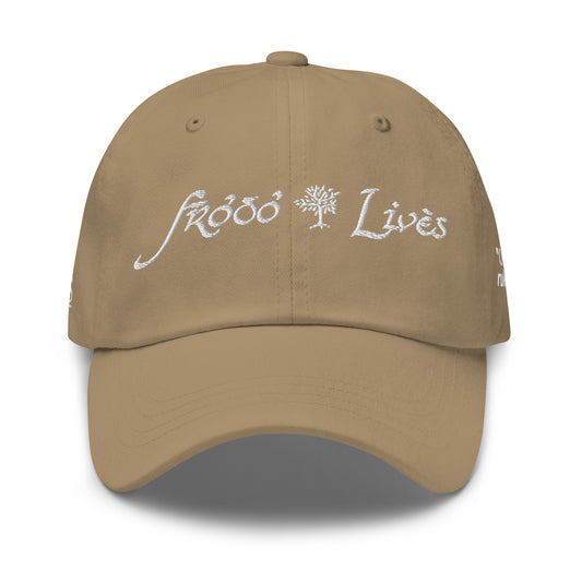 The lord of the rings™ embroidered dad hat frodo™ lives - khaki