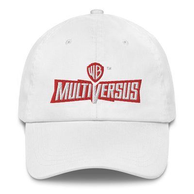 MultiVersus Logo White Embroidered Dad Hat