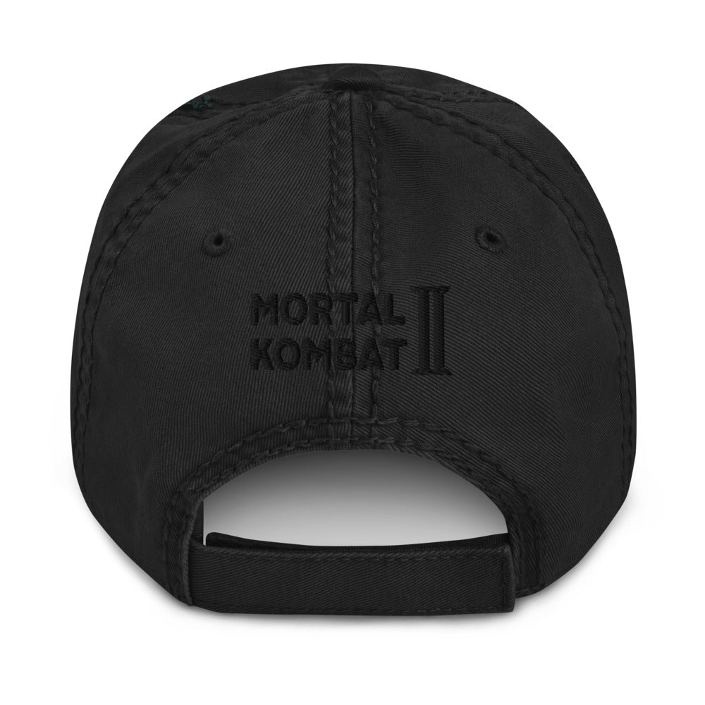 Mortal Kombat II Flawless Victory Distressed Embroidered Dad Hat