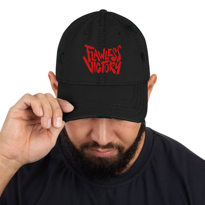 Mortal Kombat II Flawless Victory Distressed Embroidered Dad Hat