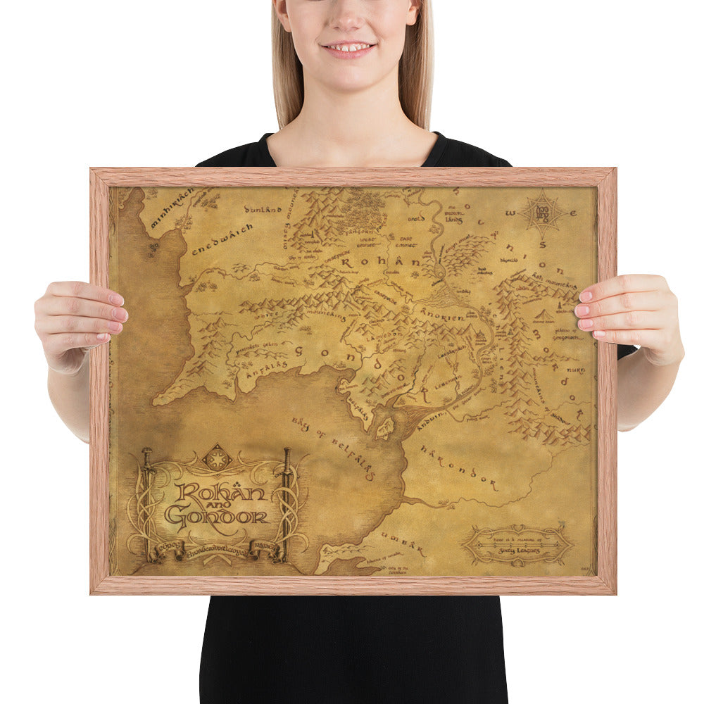 The Lord of the Rings ™ Framed Map, ROHAN ™ & GONDOR ™