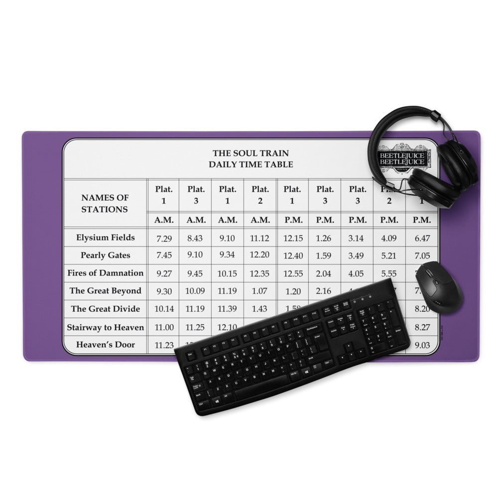 Beetlejuice Beetlejuice The Soul Train Daily Time Table Gaming Mat