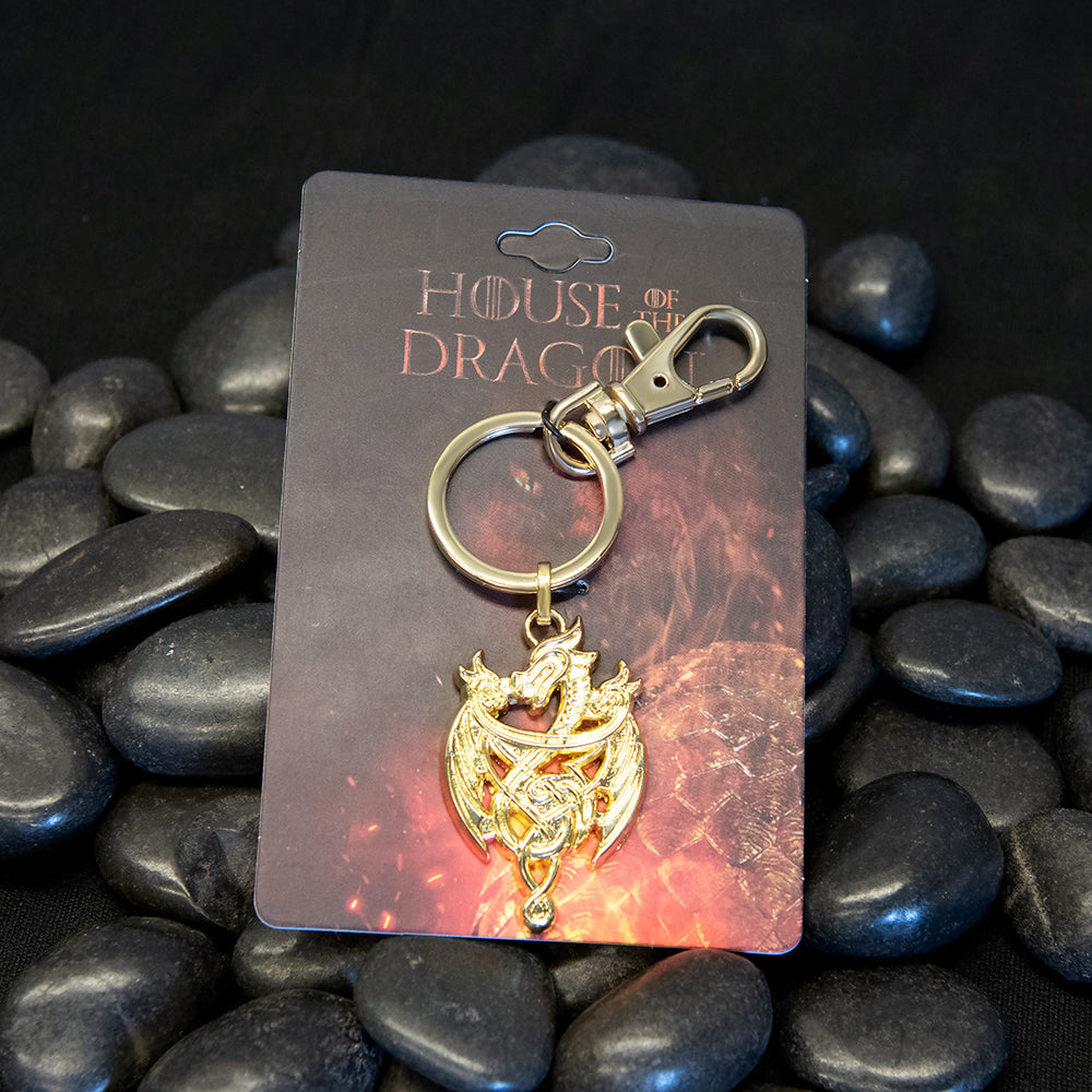 House of the Dragon Gold Keychain Targaryen Dragon
