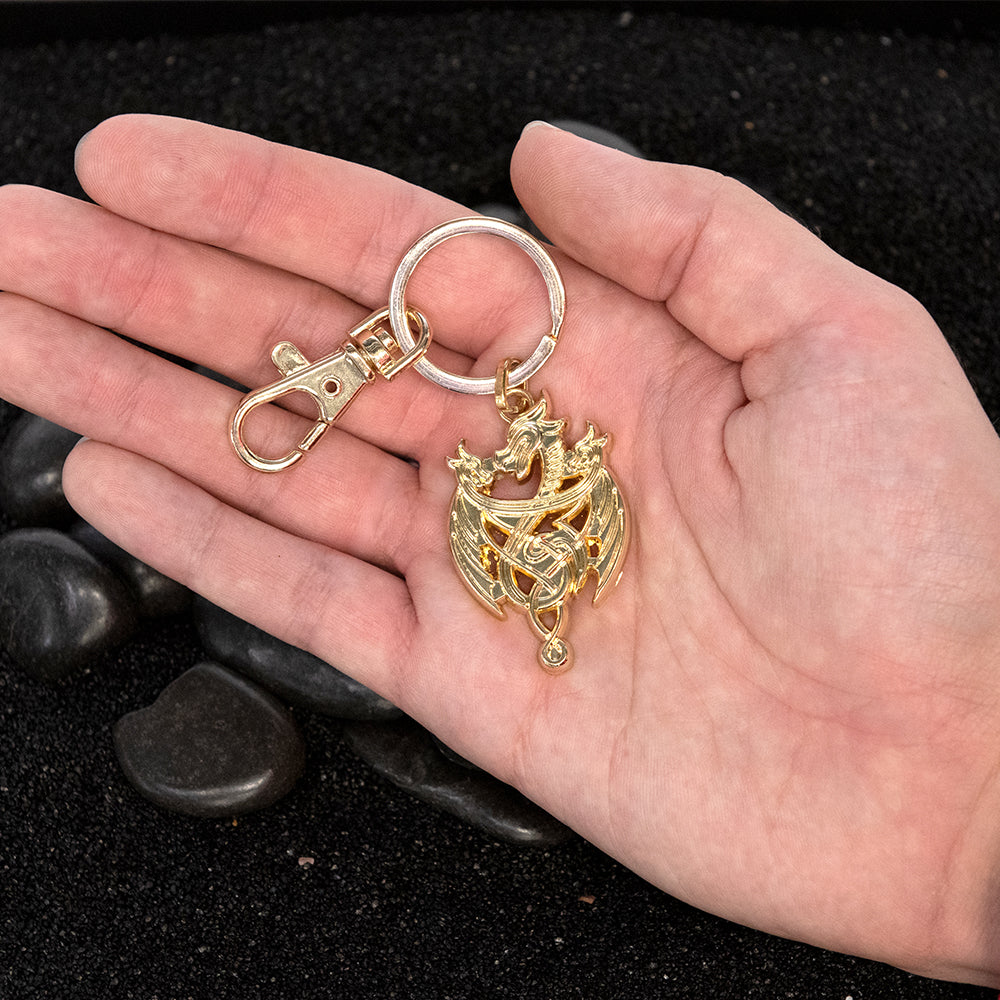 House of the Dragon Gold Keychain Targaryen Dragon