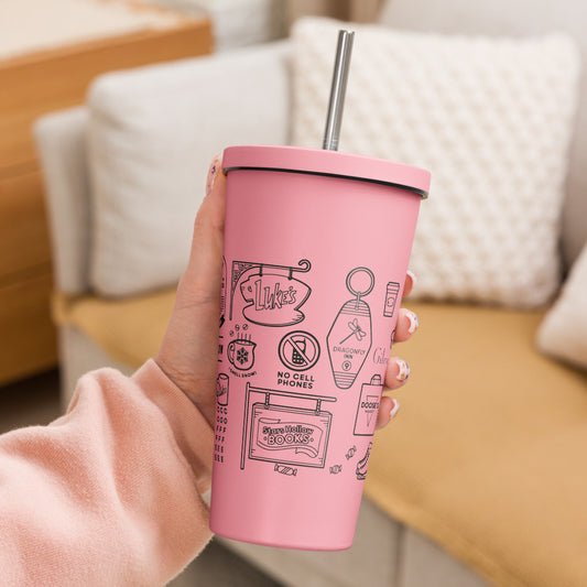 Gilmore Girls Stars Hollow Doodles Insulated Tumbler