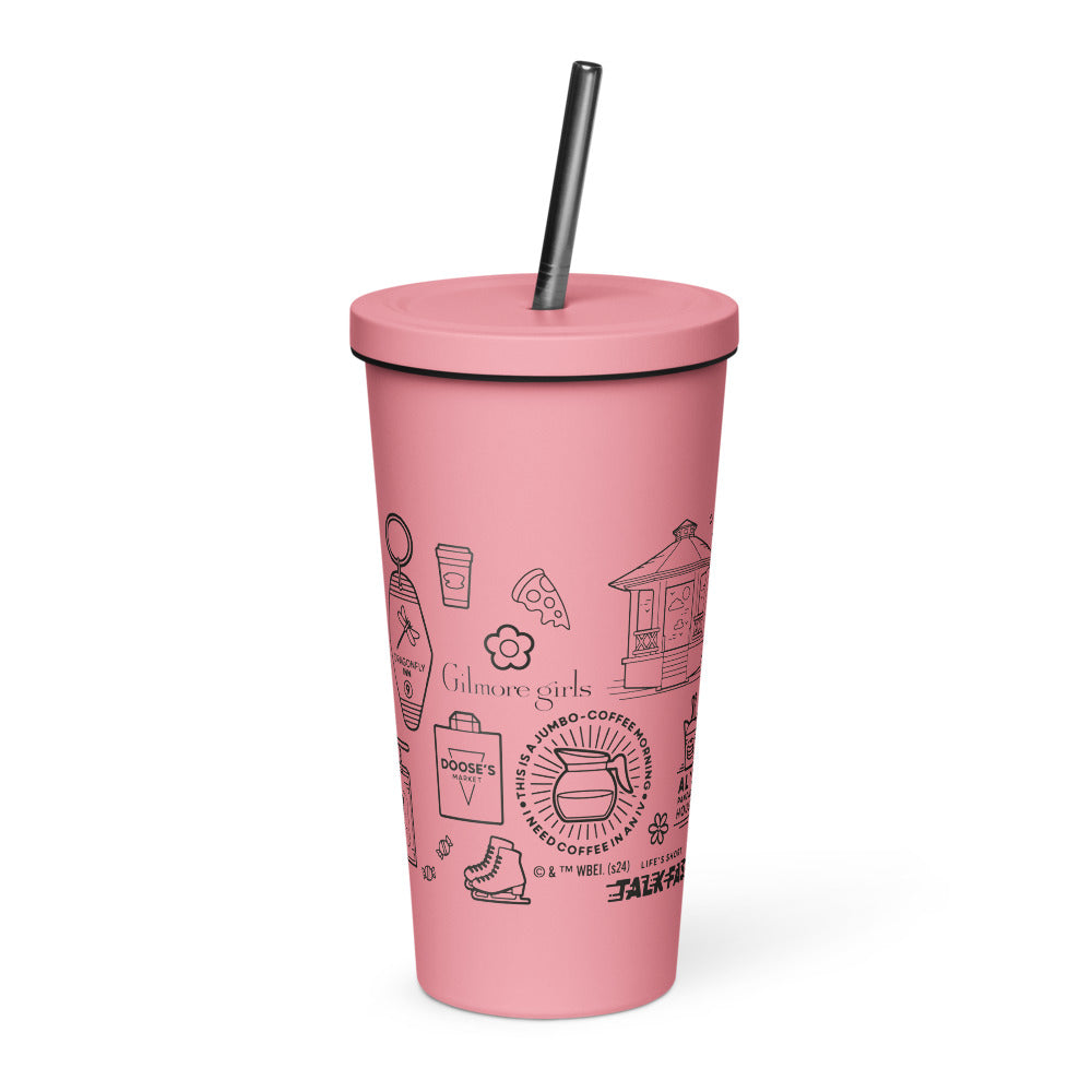 Gilmore Girls Stars Hollow Doodles Insulated Tumbler