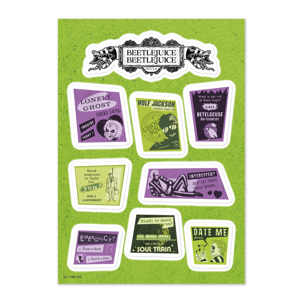 Beetlejuice Beetlejuice Afterlife Sticker Sheet